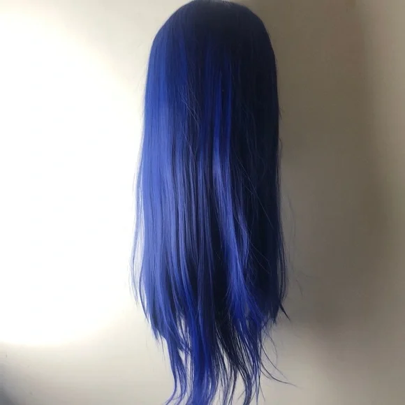 K Jenner blue ombre straight lace front wig *NEW*